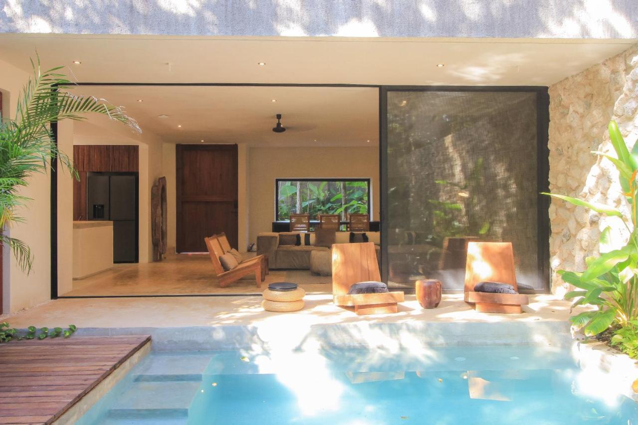 Elegant Boho Style Villa Jungle Views In Rooftop Deck & Outstanding Raw Pool In Holistika Tulum Exteriör bild