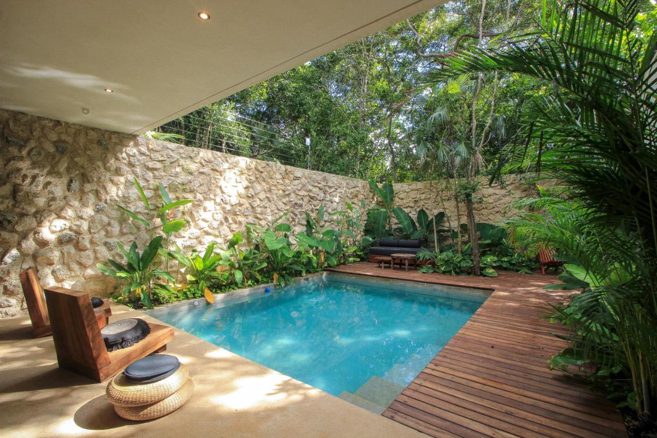 Elegant Boho Style Villa Jungle Views In Rooftop Deck & Outstanding Raw Pool In Holistika Tulum Exteriör bild